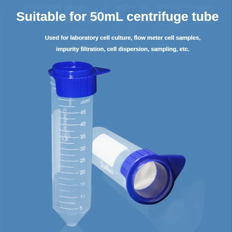 Biosharp 50pcs Disposable Cell Strainer Nylon Filter Membrane Individually Sterile Packaged Used for Lab Cell Culture Filtration