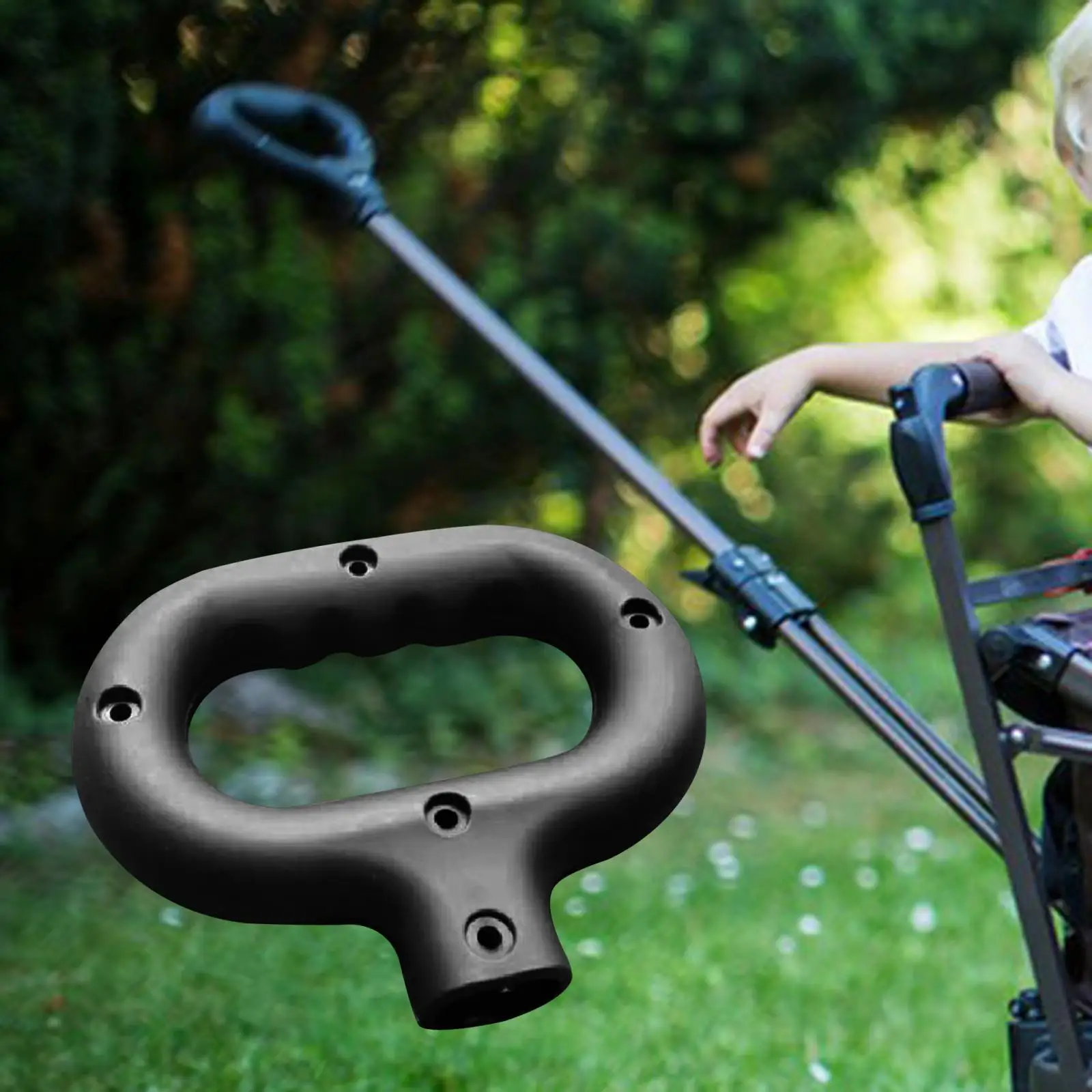 Wagon Cart Push Handle Spare Part Lightweight Hand Truck Handle for Garden Shopping Cart Outdoor Camping Wagon Attachment Black