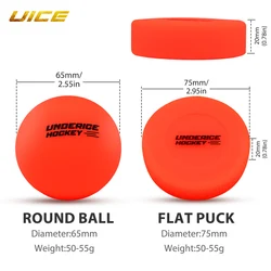 Set of 2 No - Rebound Street & Ice Hockey Training Pucks (1 round 1 flat)