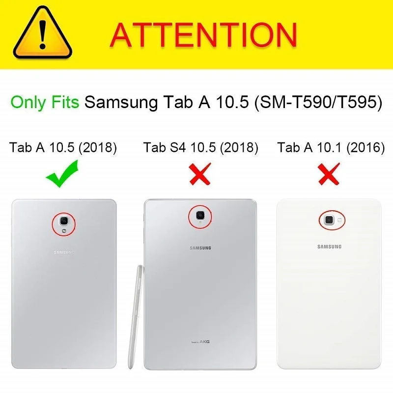 ̽ Ｚ   A 10.5 Funda Ŀ  10.5 SM-T590 SM-T595 SM-T597 2018 360 ȸ  ĵ Pu  ̽