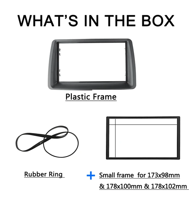 Kit Lunetta Radio E Adattatore ISO Per Fiat Panda 169 - Sostituzione Autoradio, Colore Antracite - Foto 7