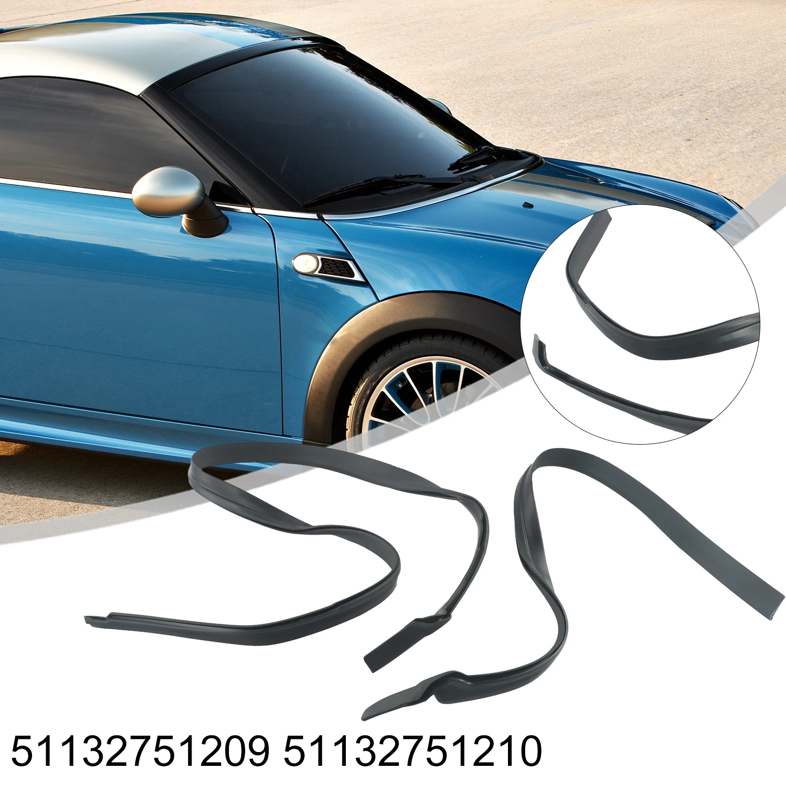 Sello Parabrisas MINI Sello De Capó De Limpiaparabrisas Para Mini R55 2007-2015 Para Mini R56 R57 2006-2015 51132751209 51132751210 Piezas De Repuesto Para Coche Negro | En Línea Sello Parabrisas Mini R56 R57