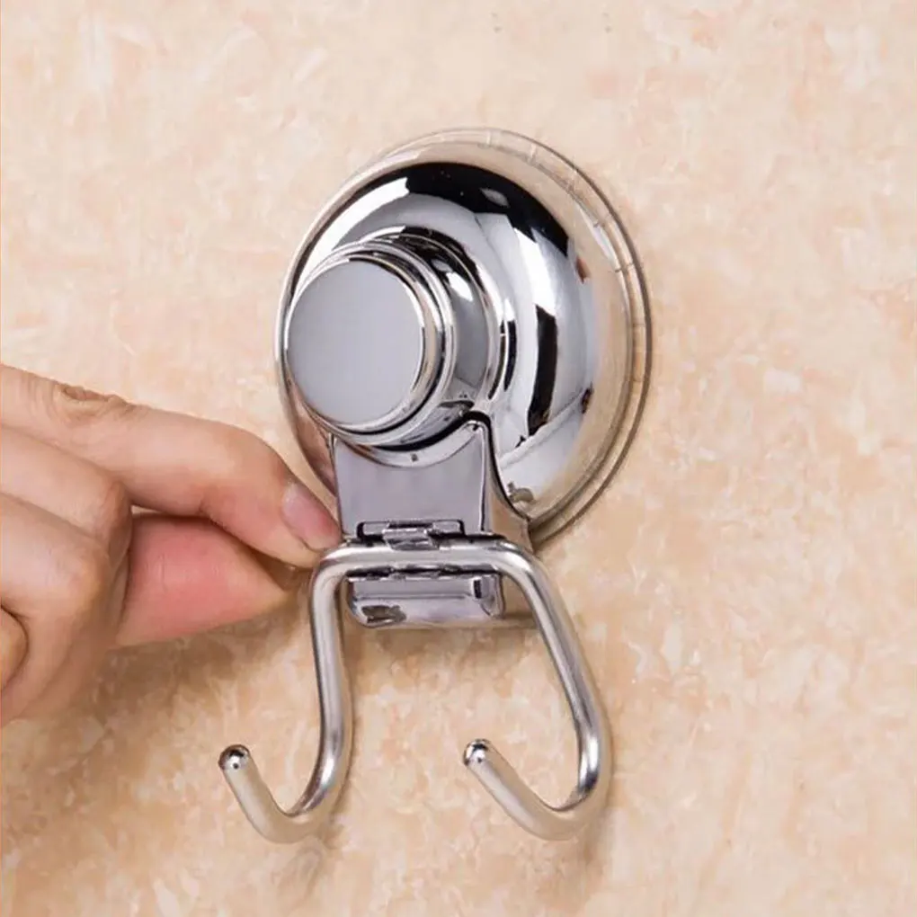 Waterproof Stainless Steel Double Hooks Non Deformable And Rust Resistant No Glue Needed Load, multifunctional hooks,kitchen hook,heavy duty hooks,wall mounted basin hook