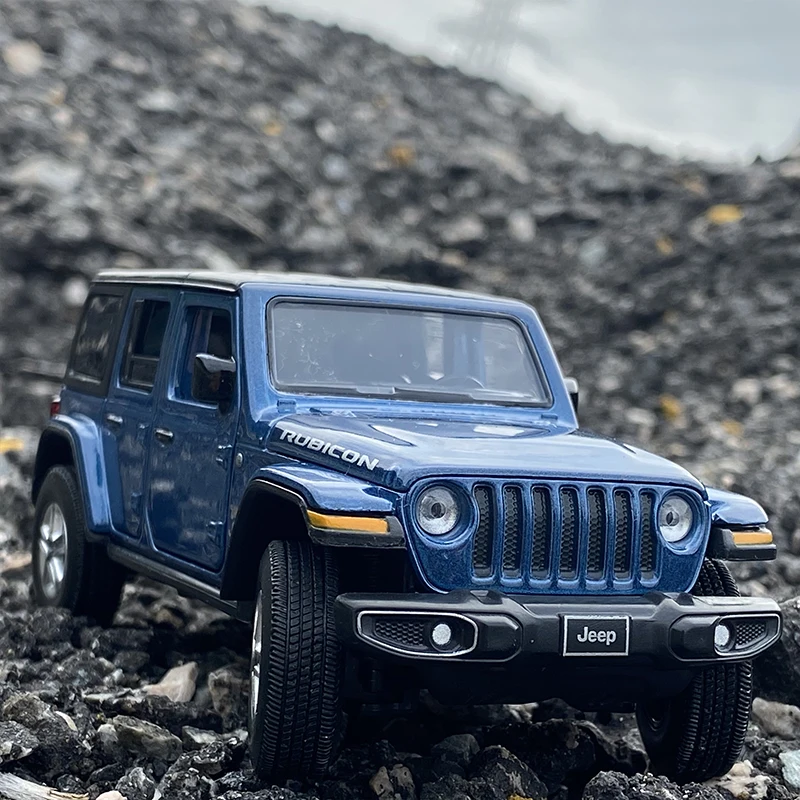 1:32 Jeeps Wrangler Rubicon Alloy Car Model Diecast Toy Metal Off-road Vehicles Car Model Simulation Sound and Light Kids Gift diecast fire truck