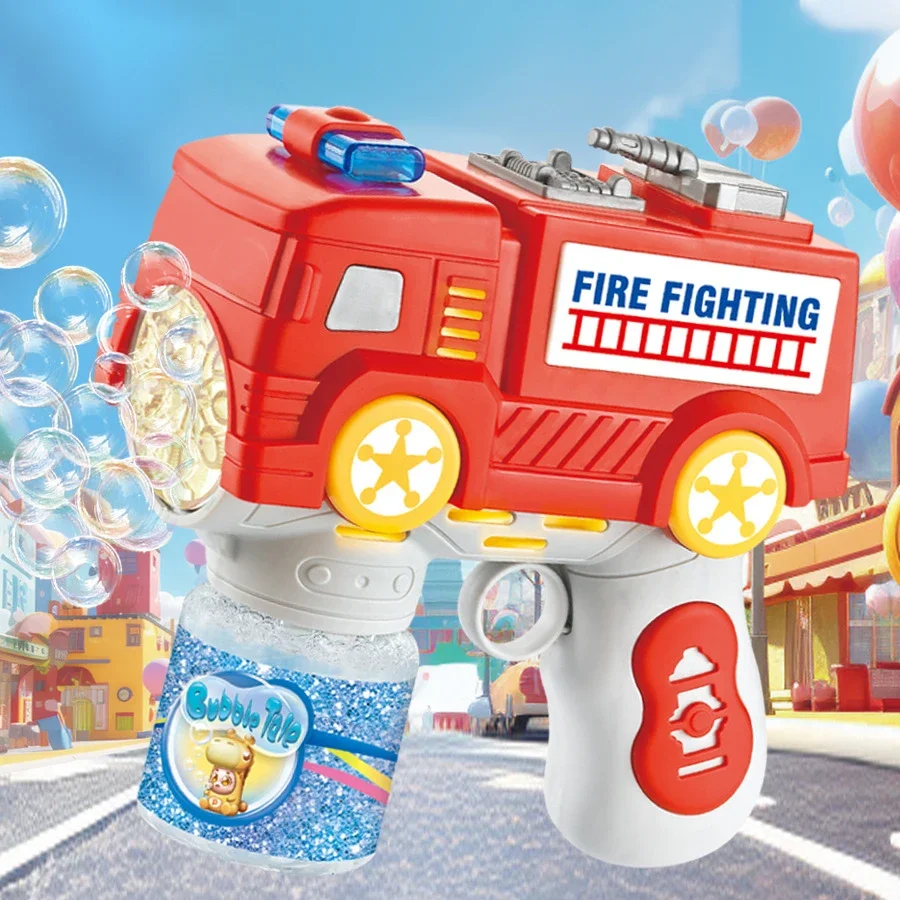 Plastic Electric Bubble Machine Toy for Kids Outdoor Games
