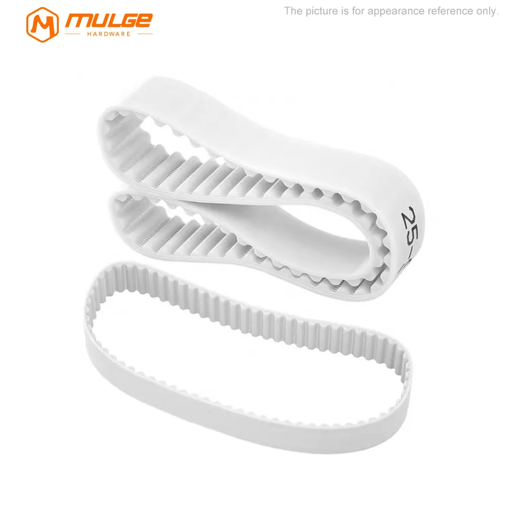 Geeyu Tooth Arc. PU White HTD 8M. Open Timing Belt, Width - Foto 9