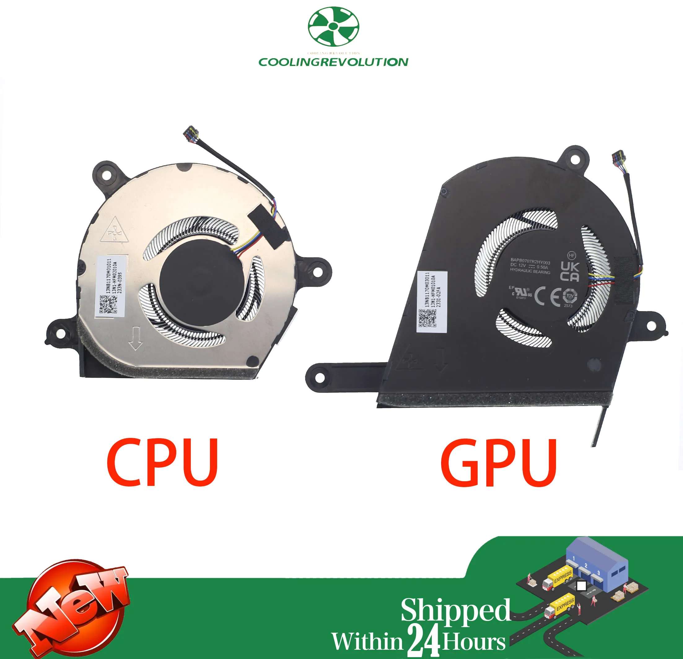 Ventilador para Cpu Portátil Asus Zenbook Pro 14 Duo Ux8402vv Bapb0707r2hy003 Bapa0607r2hy002 13nb1170m - Imagem 2