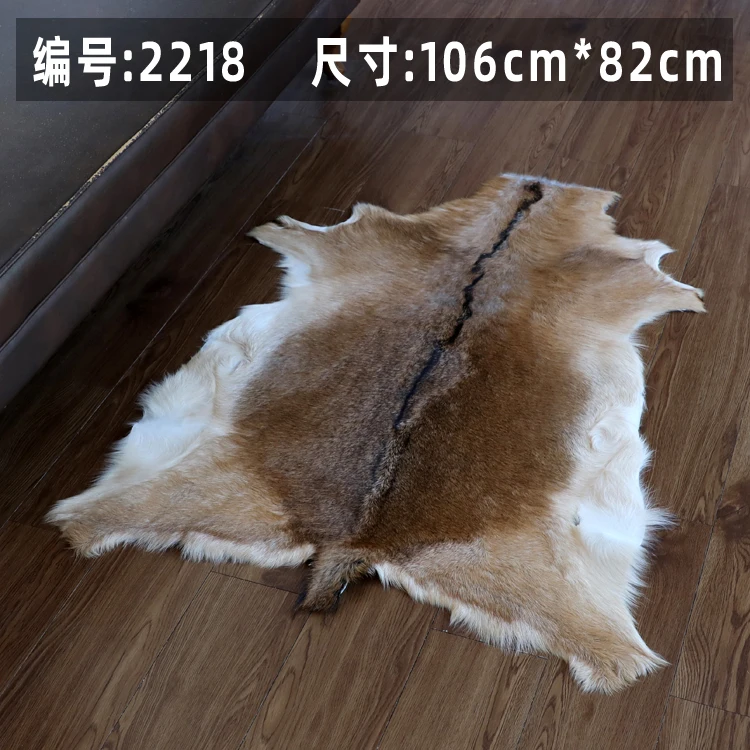 Unique Natural Goat Skin Rug Wool Leather Chair Cushion Carpet for living room, cat mattress, dog beds, area rug defect fur - Image 4