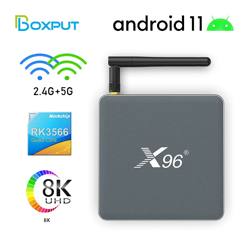 X96 X6 TV Box Android 11 8GB RAM 128GB Rockchip RK3566 8K VIDEO CODEC 2T2R MIMO Dual Wifi 1000M LAN 4K Media Player x96 x6 tv box android 11 8gb ram 128gb rockchip rk3566 8k video codec 2t2r mimo dual wifi 1000m lan 4k media player