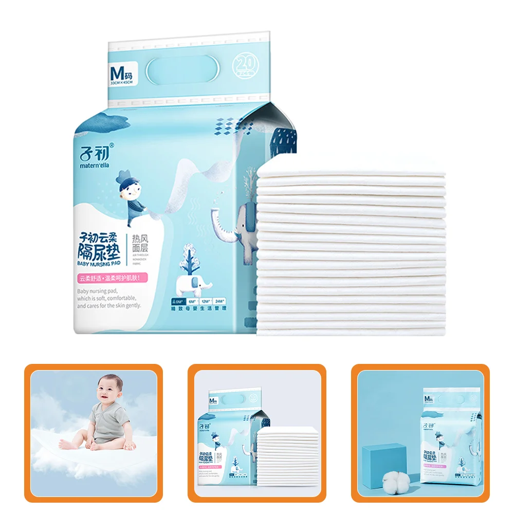 20 Pcs Disposable Urine Pad Baby Diapers Portable Changer Ecological for Alese Care Waterproof Changing Mat