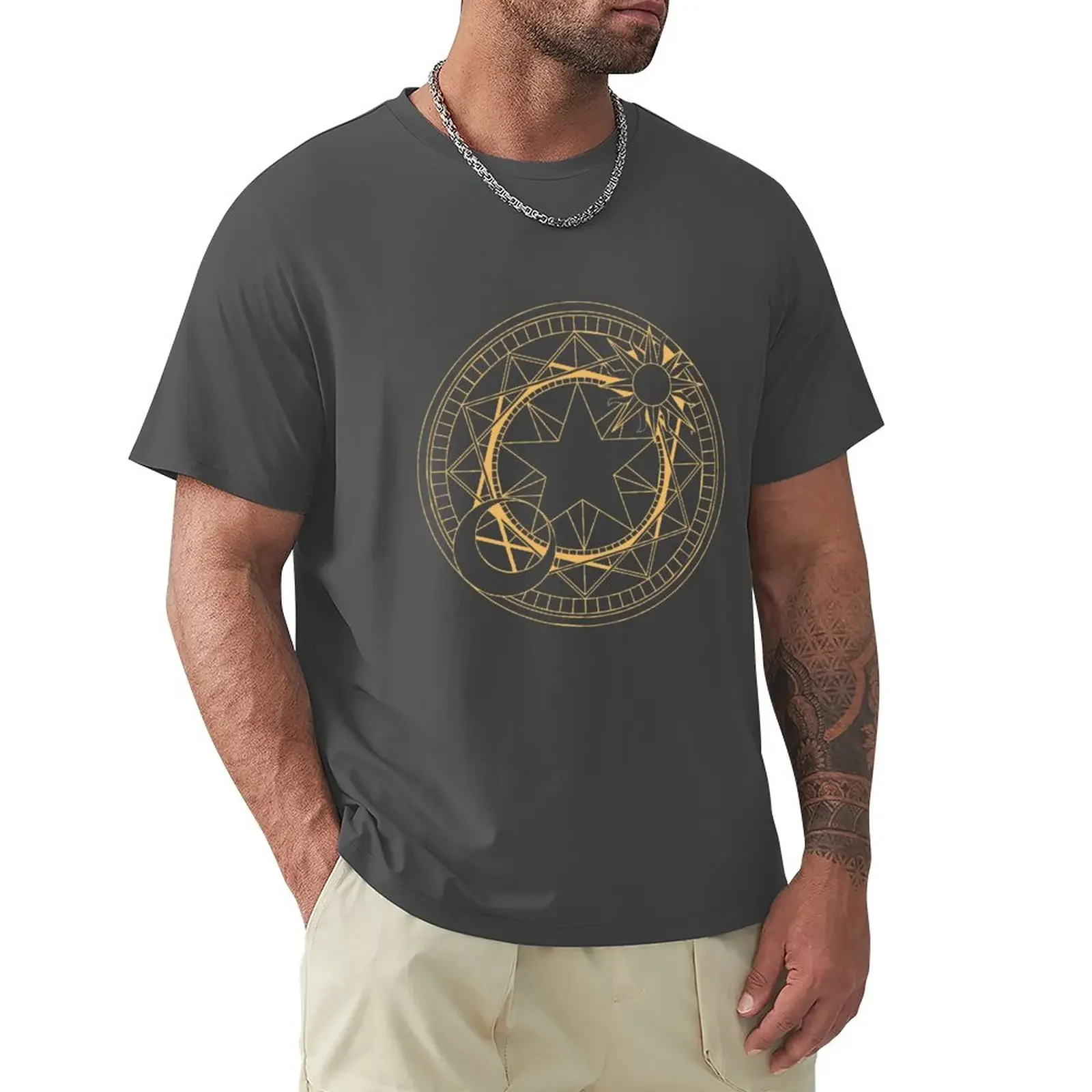 

Japanese Magic Circle T-Shirt customs korean fashion sweat Men's t-shirt