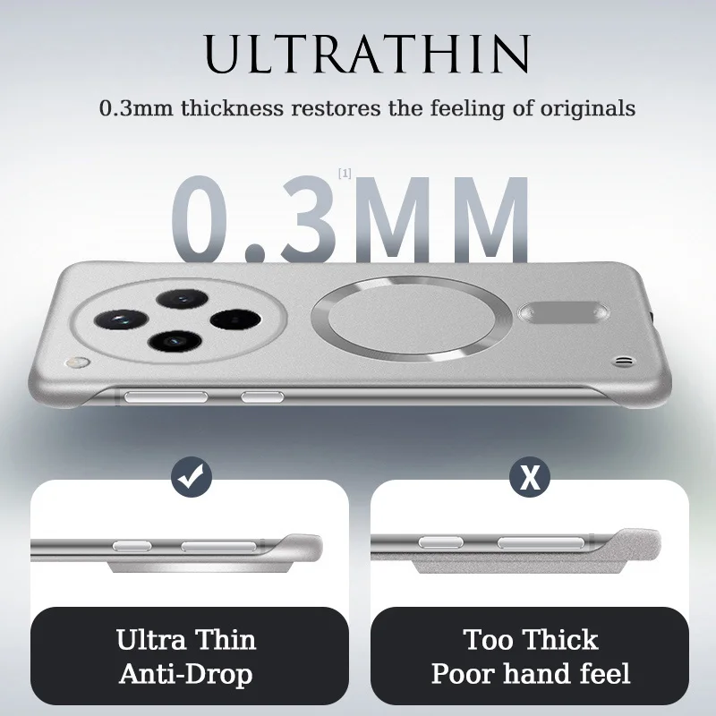 Luxury Magnetic Magsafe Wireless Charging Phone Case with Protective Bumper