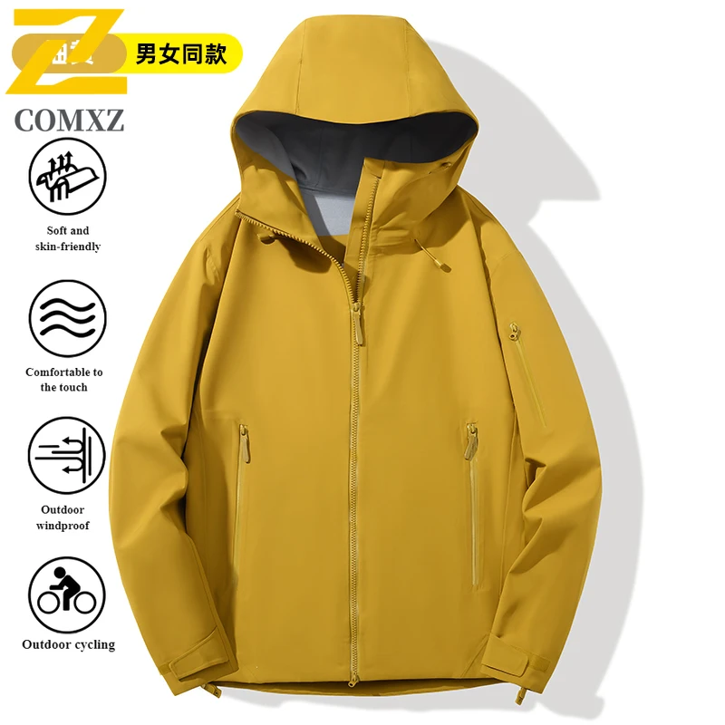 EiAO Windbreaker Couple's Colorblock  Waterproof Windproof Breathable Outdoor multifunctional Jacket for Hiking Camping Fishing