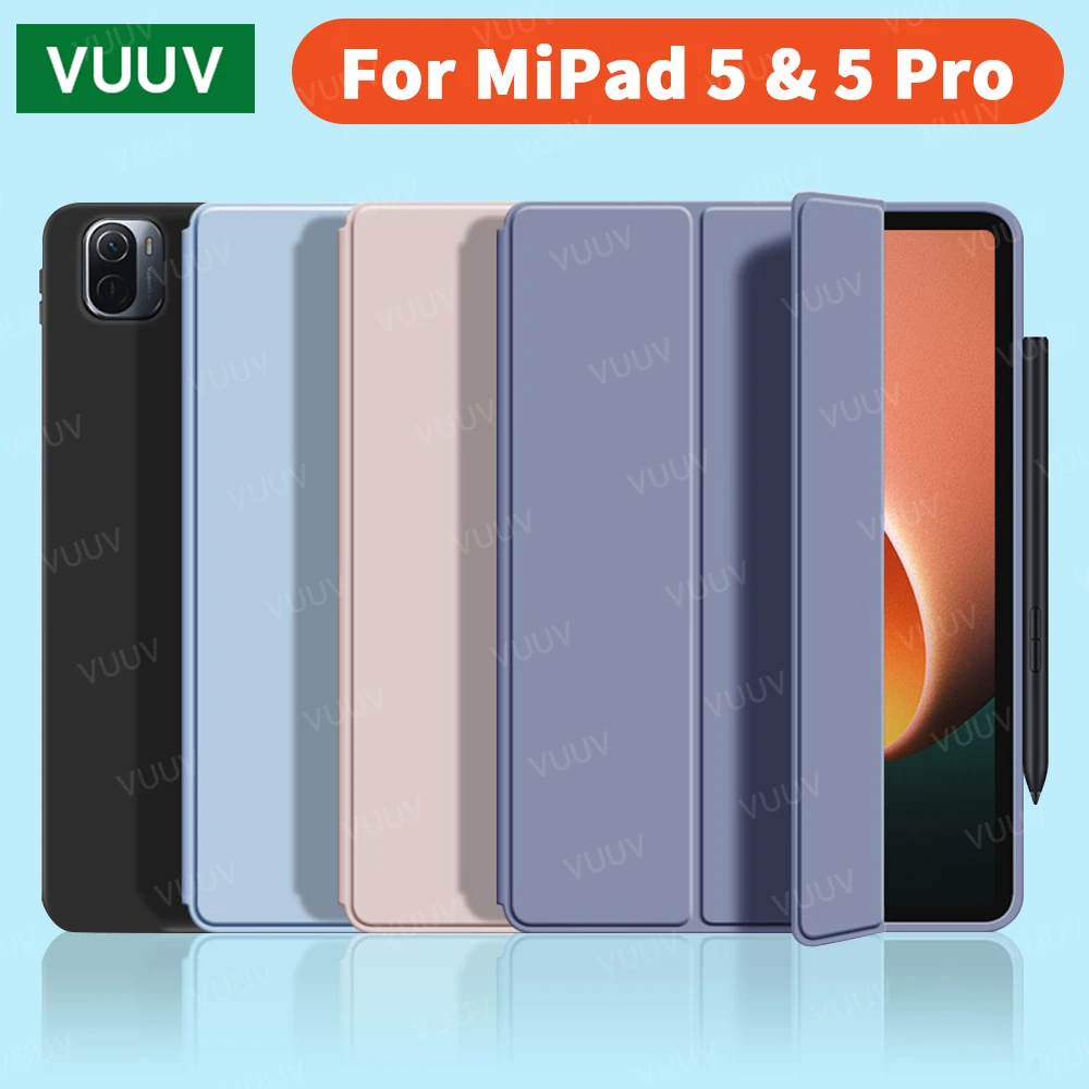 tablet stand for bed For Xiaomi mi pad 5 Case With Auto Wake up / Sleep Silicone Cover Funda For Xiaomi mi pad 5 pro Case Support Magnetic Charging stickers for tablet cases