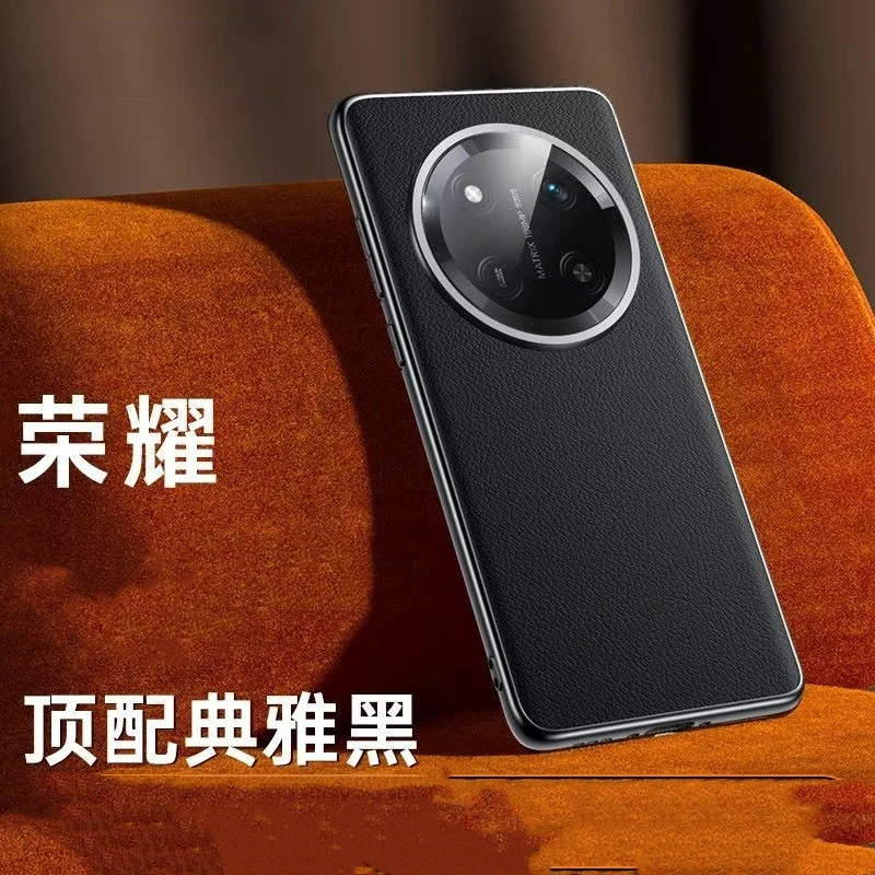 Luxurious Silicone Leather Phone Case with Camera Protection & Shockproof Bumper