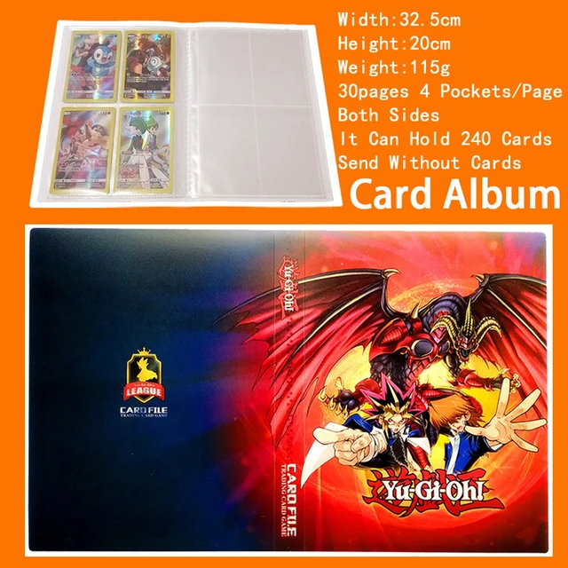 Yugioh – Album à 4 pochettes avec 160 cartes, livre de dessin animé Yu Gi Oh,  cartes de jeu, collectionneurs, carnet de notes, classeur, jouets -  AliExpress