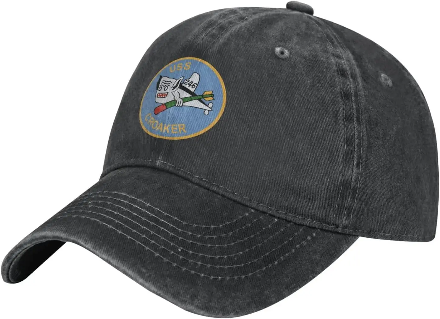 

US Navy USS Croaker SS-246 Sottomarino Trucker Hat-Baseball Cap Washed Cotton Dad Hats Navy Military Caps