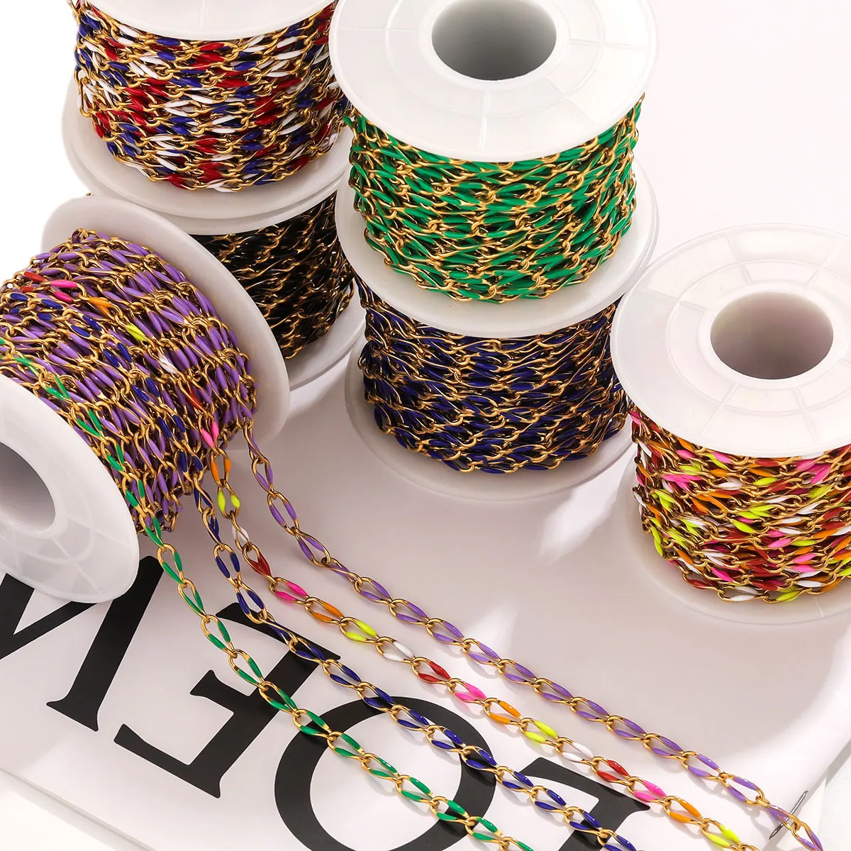 1 متر المينا الملتوية سلسلة الفولاذ المقاوم للصدأ...