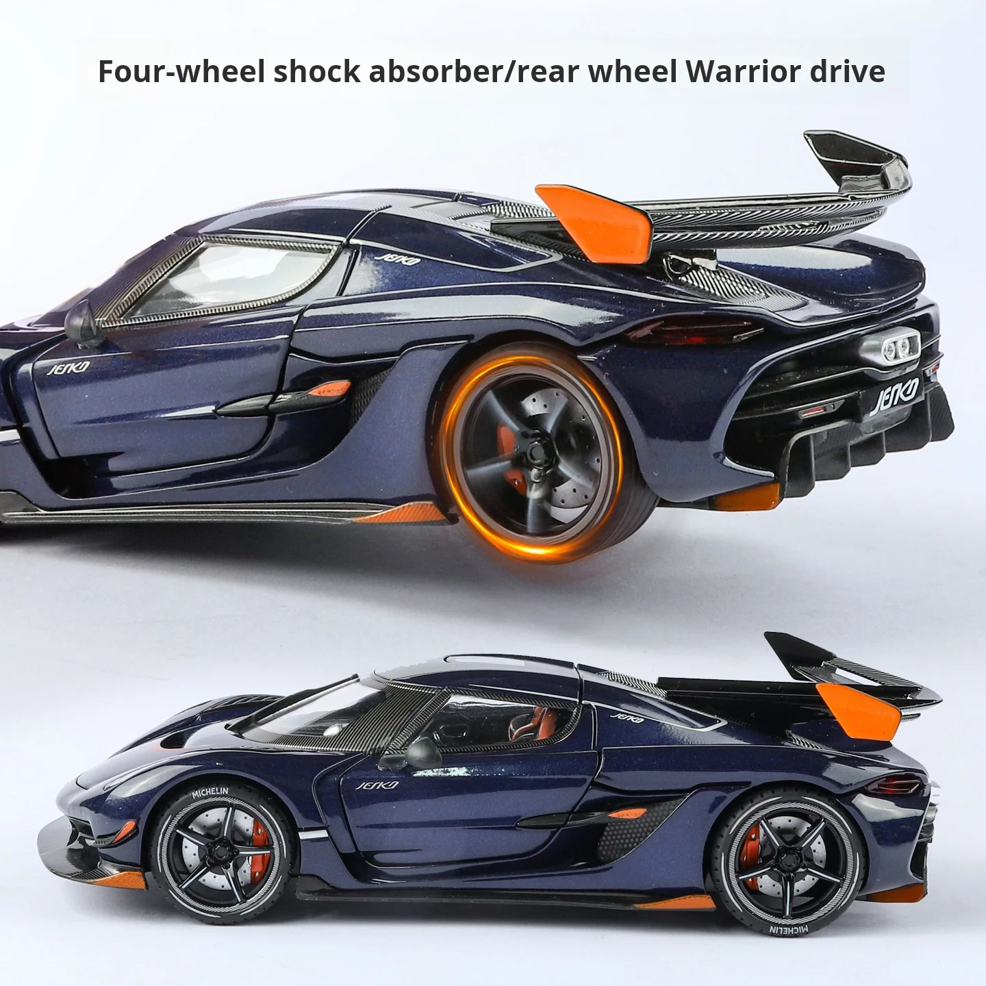 1:24 코닉세그 제스코 합금 시뮬레이션 슈퍼카 모델 고급 수집용 장식품 풀백 장난감 자동차 & 소년들을 위한 선물