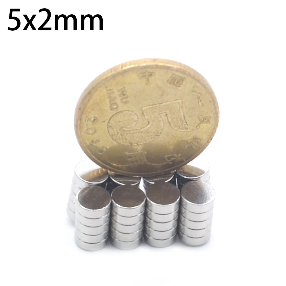 Super Powerful Disc Magnets - 50/100/200 Pieces, 5x2mm for Fridge, DIY, and Crafts