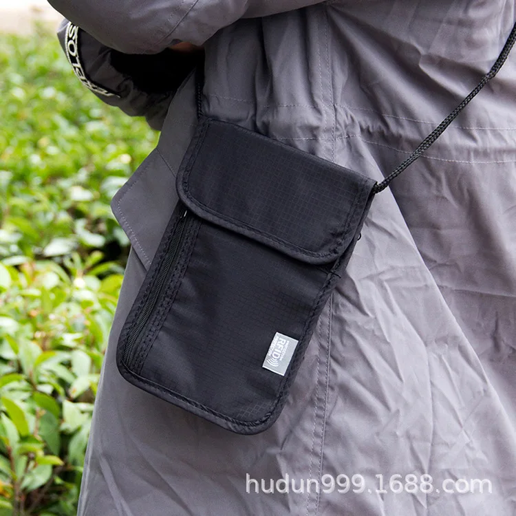 Passeport De Voyage RFID Blocage - Poche Cou Antivol En Nylon - Neuf