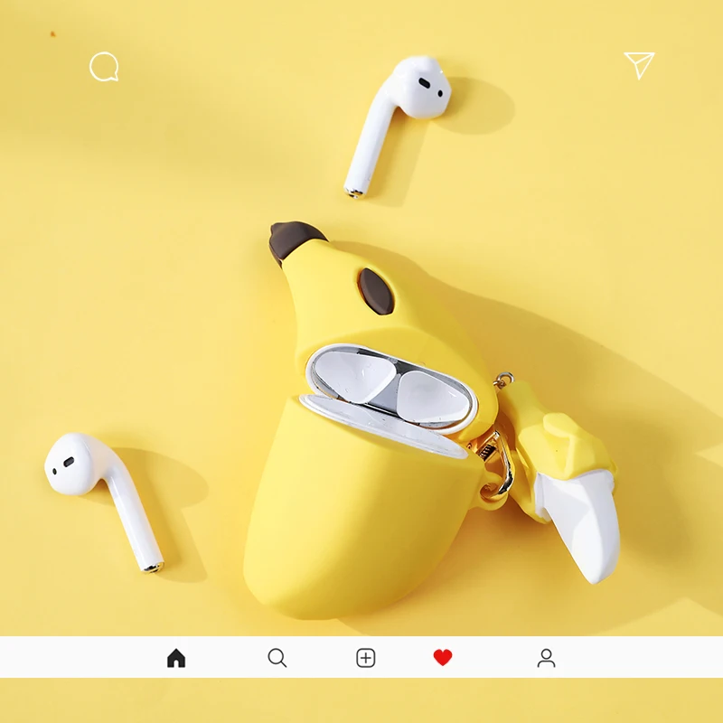 Creative Cute 3D Banana Pendant Earphone Case For Airpods Pro - Main Image