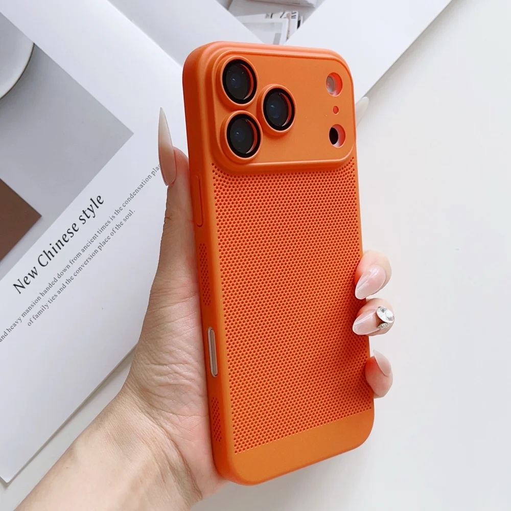 Sleek Airflow Cooling Phone Case - Breathable Hard Back Solid Color Cover