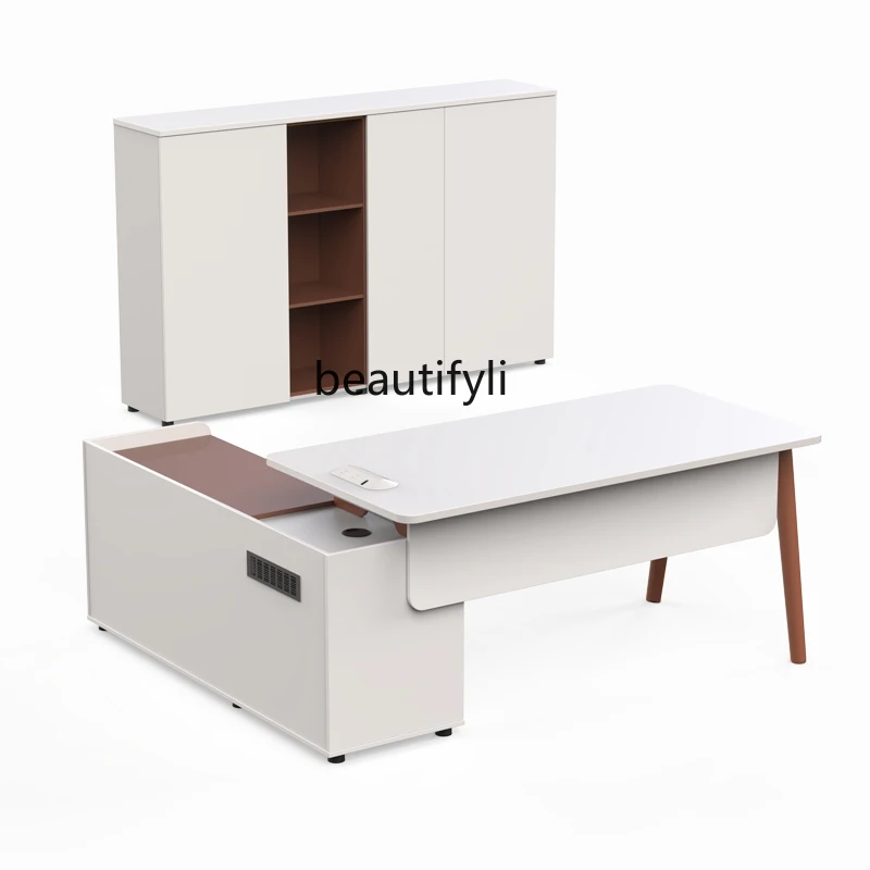 

Executive Desk Manager Desk Manager Desk and Chair Simple Fashion Office Furniture