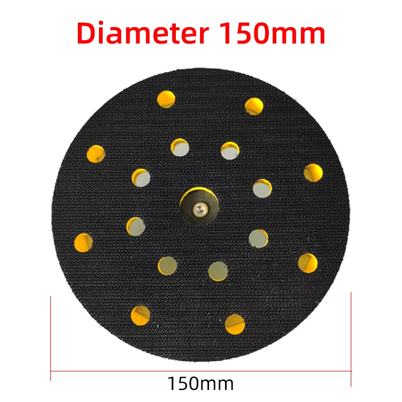 6" 17 Hole Air Polishing Sander Back Plate Brushed Hook-and-Loop Sanding Disc Pad 150mm M8 Screws