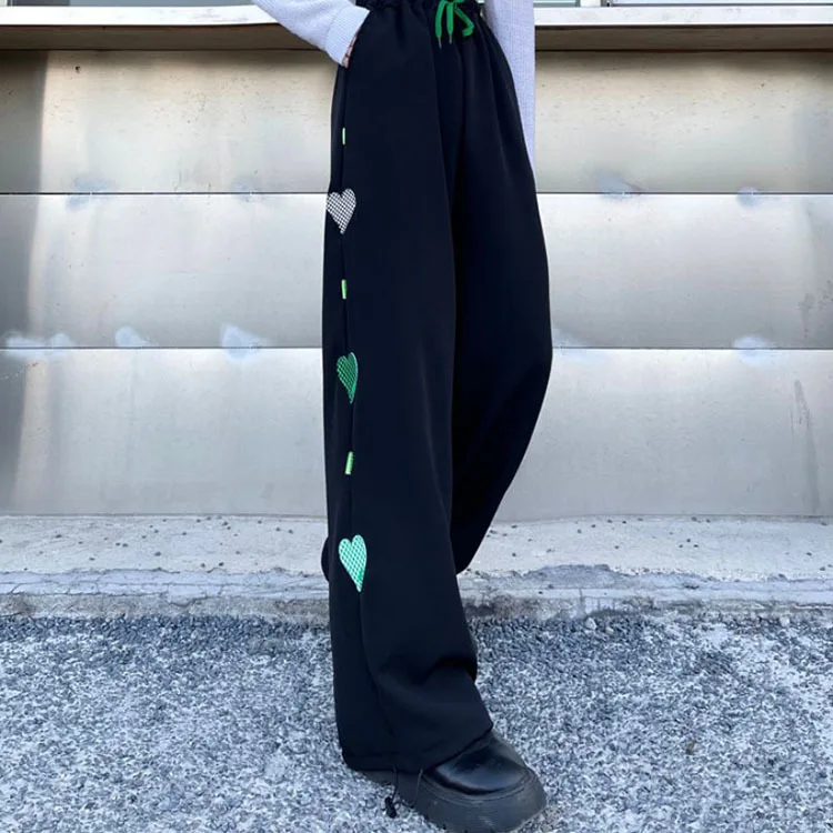 Black Y2K High Waist Trousers For Joggers Women Harajuku Korean Vintage Wide Leg Pants Pant Pantalon Femme Streetwear dress pants