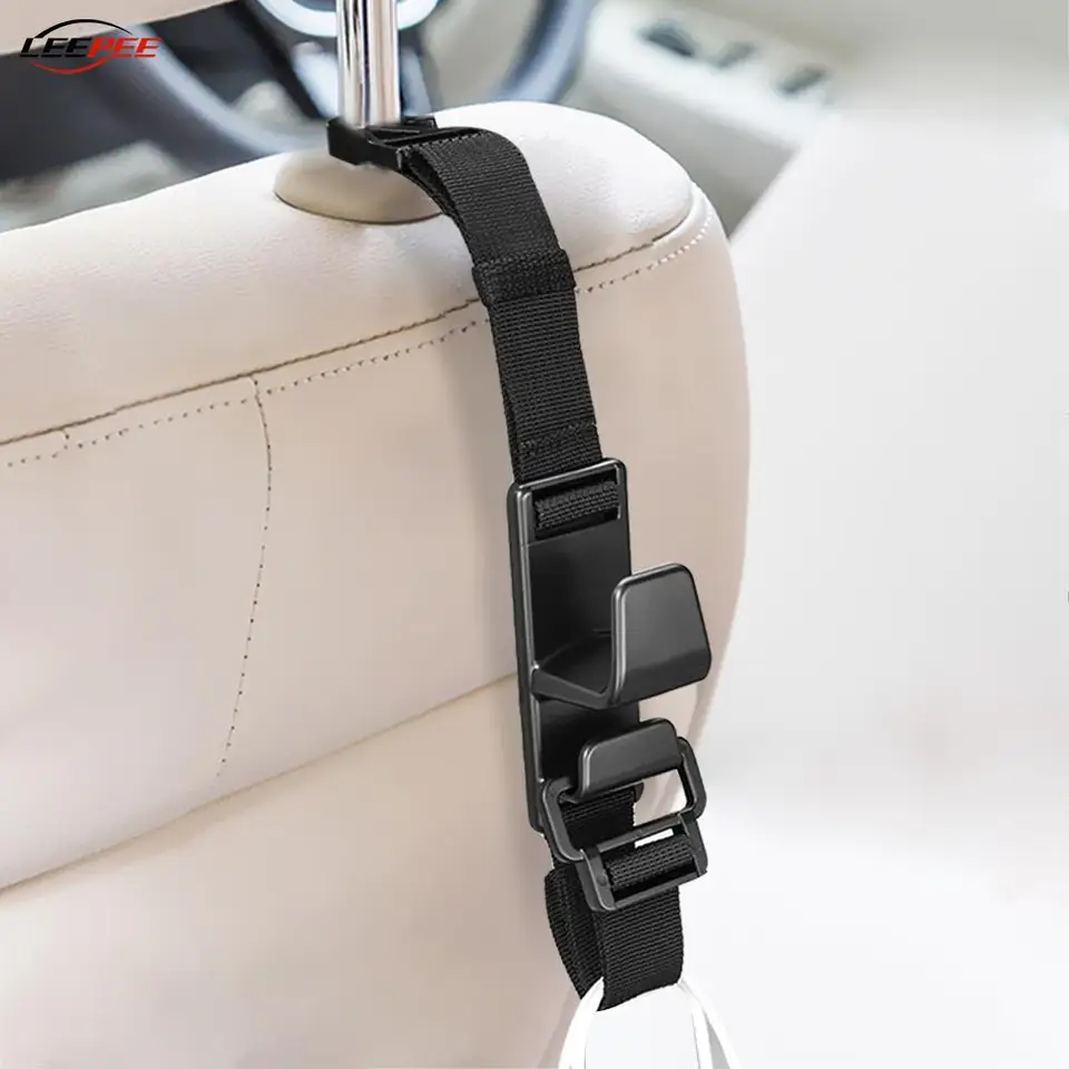 Set di 4 ganci per poggiatesta auto, ganci doppi per sedili auto, ganci