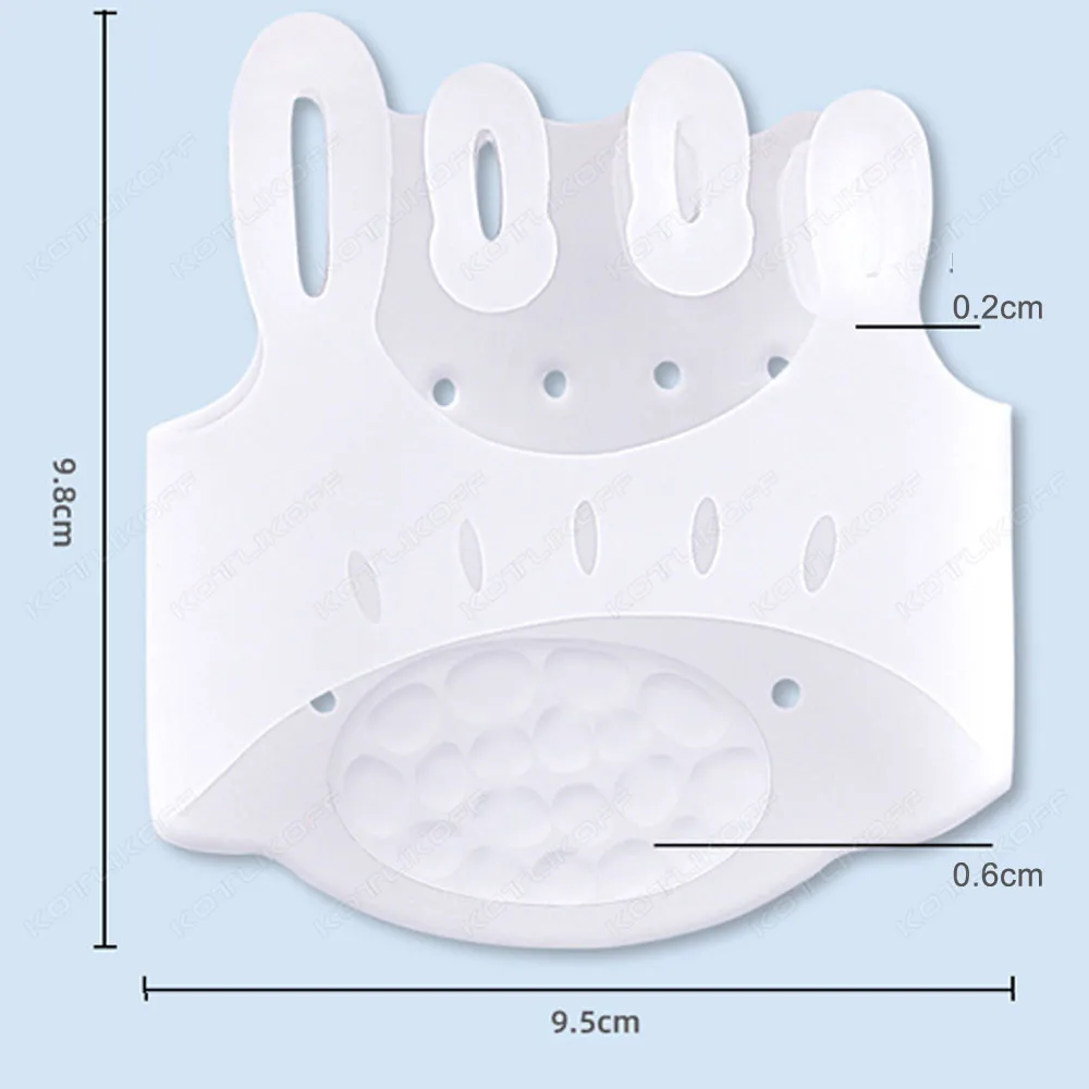 Five Toe Separator Hallux Valgus Corrector Thickened Forefoot Cushion Pressure Relief Massage Toe Overlap Corrector Pad Care