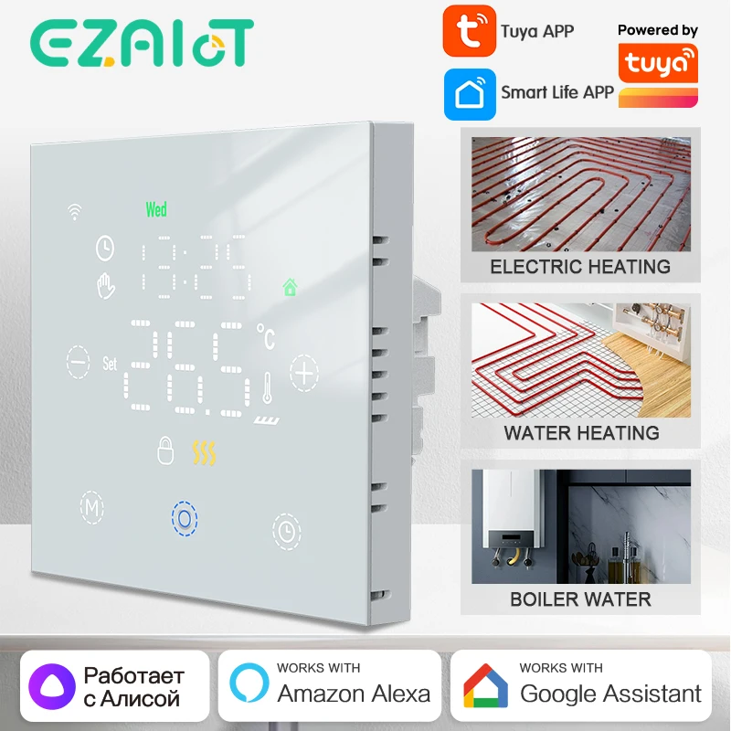 

Smart Thermostat WiFi Tuya Temperature Controller Electric Floor Heating Water/Gas Boiler Remote Thermoregulator Alexa Alice