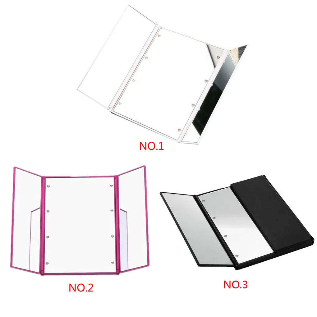 

Makeup Mirror 3-Folding Portable 8 LED Light Beads Cosmetic Tabletop Mirror Beauty Supplies