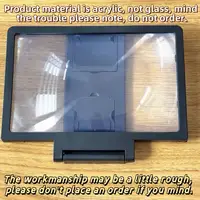 3D Phone Screen Magnifier for Smartphones Foldable Stand Adjustable Zoom Flip Phone Magnifier for Movie/Video/Gaming Devices 3