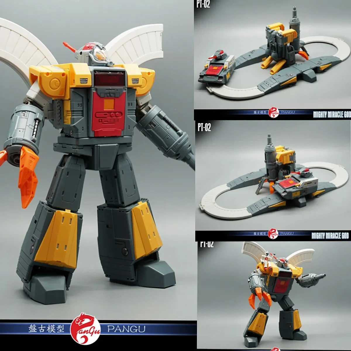 Pangu Transformation Pt02 Pt-02 Omega Supreme Mighty Miracle God Enorme Drago Difensivo Fortezza Base Action Figure Robot Toys