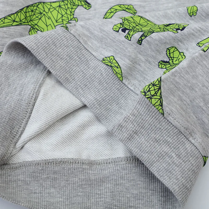 Cotton New Spring and Autumn Boys Tops Kids Clothes Children's Clothing Hoodies Cartoon Dinosaurs Sweatshirt 2-7y