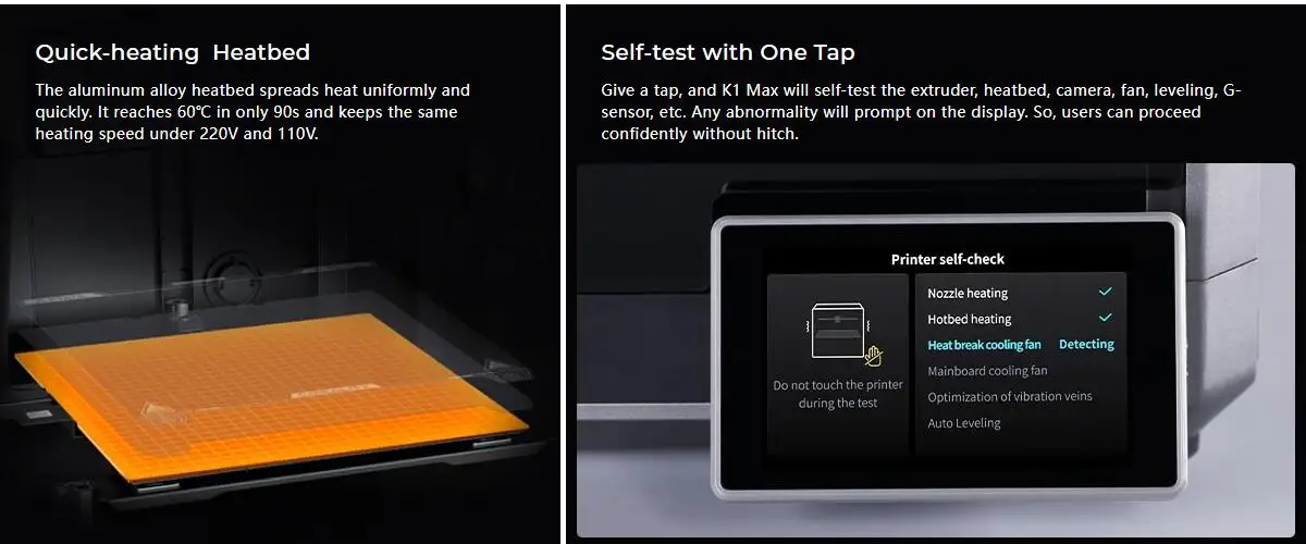 Se398e0b1ccf84d349c970f78e343ebe8z Creality Official K1 Max drukarka 3D 600 mm/s prędkość drukowania dwubiegowa wytłaczarka z napędem bezpośrednim EU/US/UK wtyczka K1 Max drukarka