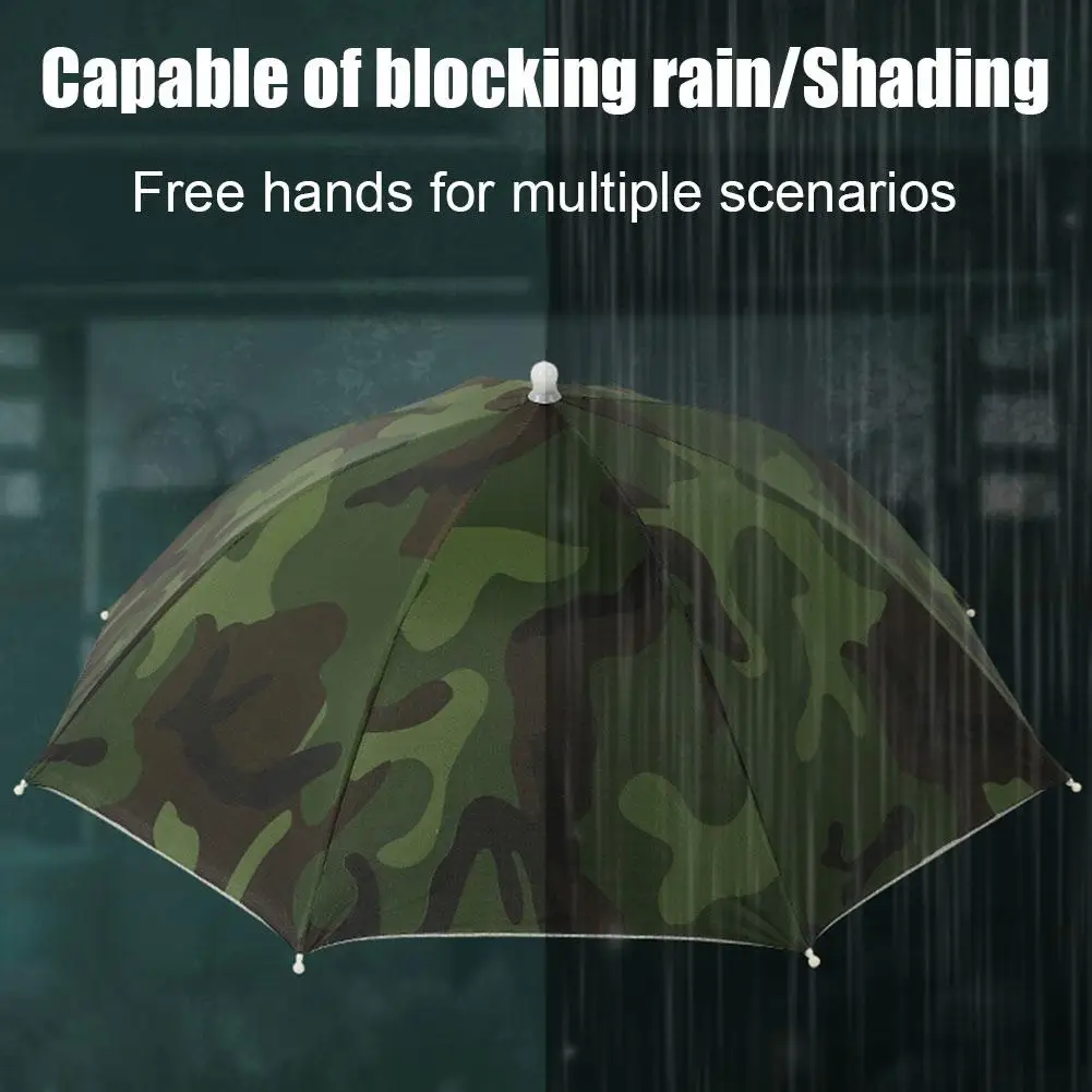 Foldable Outdoor Umbrella Hat Women Men Fishing Headwear Sun Cap Camping Fishing Headwear Cap Beach Head Hats