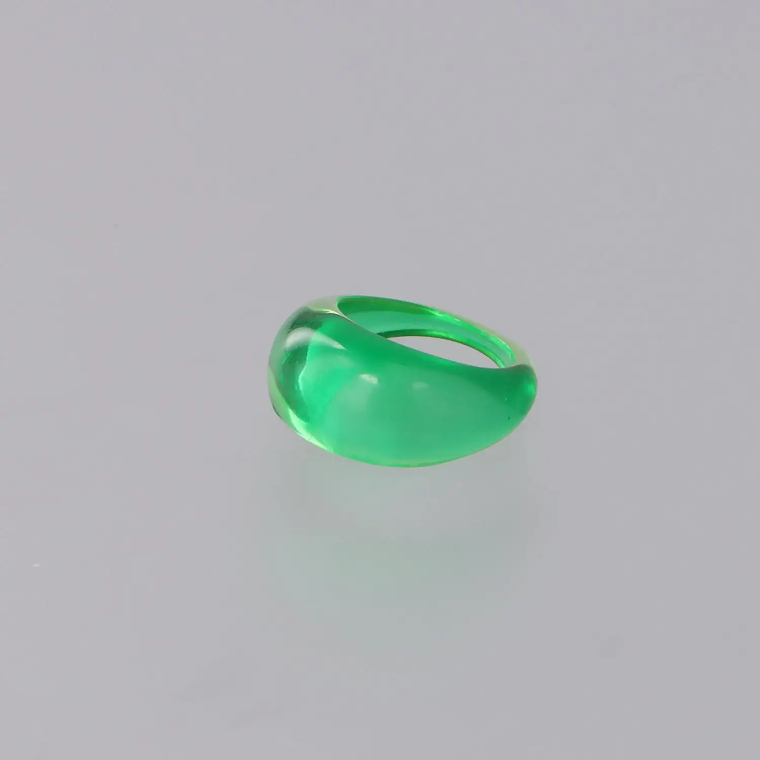 Vintage-Inspired Transparent Colorful Acrylic Resin Geometric Ring – Trendy Korean Fashion Aesthetic Jewelry