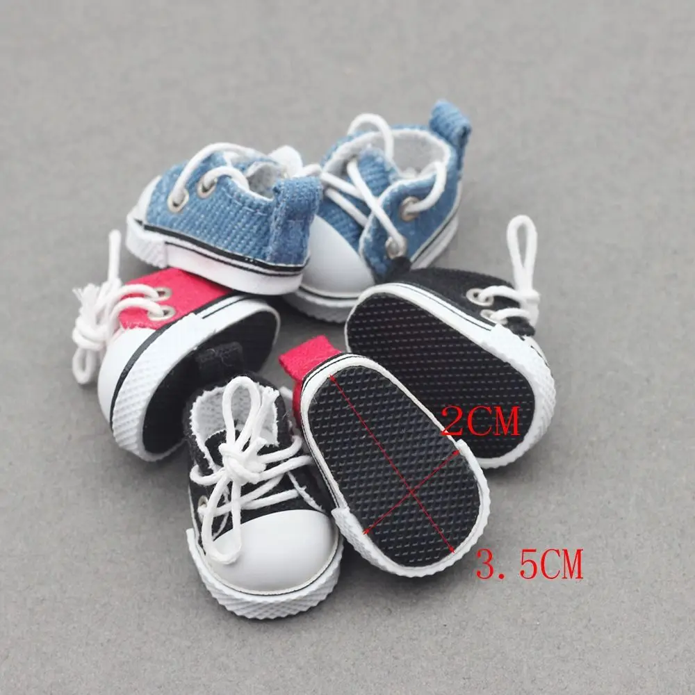New 3.5*2cm 17cm Shoes Multiple Styles Hand-made Canvas Shoes DIY Accessories Dolls Shoes for