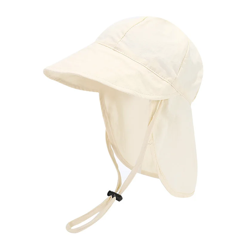 Summer Toddler Sun Hat with Shawl Soft Brim Quick Dry Outdoor Activities Cap for 1-3Y Boys and Girls Beach UV Protection Hat