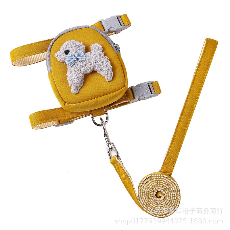 Dog Harness Dog Leash Vest Dog Chain Walking Rope Cat Chest Strap Pet Snack Bag Cat Collar Pet Backpack Accessories Harness Puppy