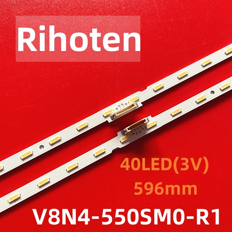 596mm 3V LED Strip For V8N4-550SM0-R1 UE55NU7470 UE55NU7472U UE55NU7500U UE55NU7475U UE55RU7300 UE55RU7372 UN55RU800 UN55RU7400