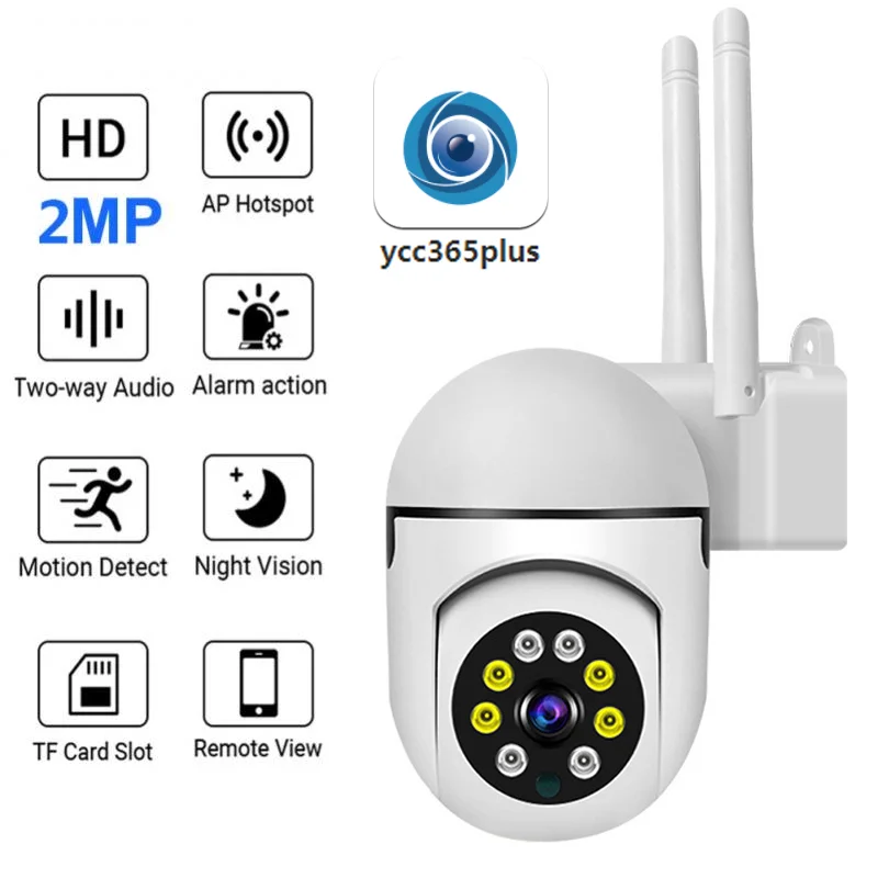 2mp Ip Camera Ycc365 Plus Smart Outdoor Home Security Auto Tracking Ai ...