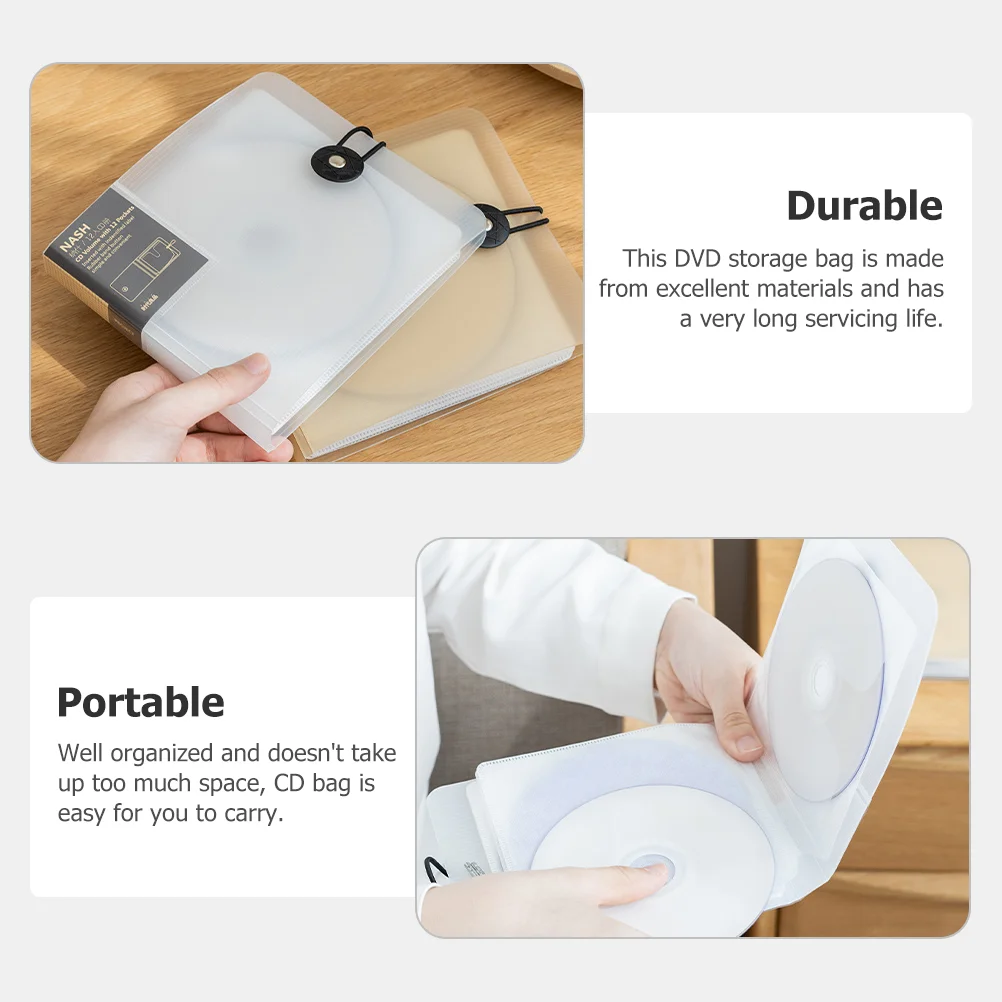 Portable Large Capacity Dvd Storage Binder Case Cd Bag ganizer Pp Travel Container Home Car Cdbinder Box Dvdcases