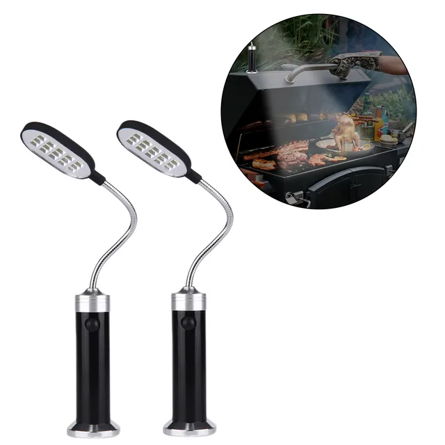 1Db Hordozható Mágneses 360 Fokos Állítható Led Grill Fényszóró A Bbq Grillhez Kültéri Szerszámokhoz