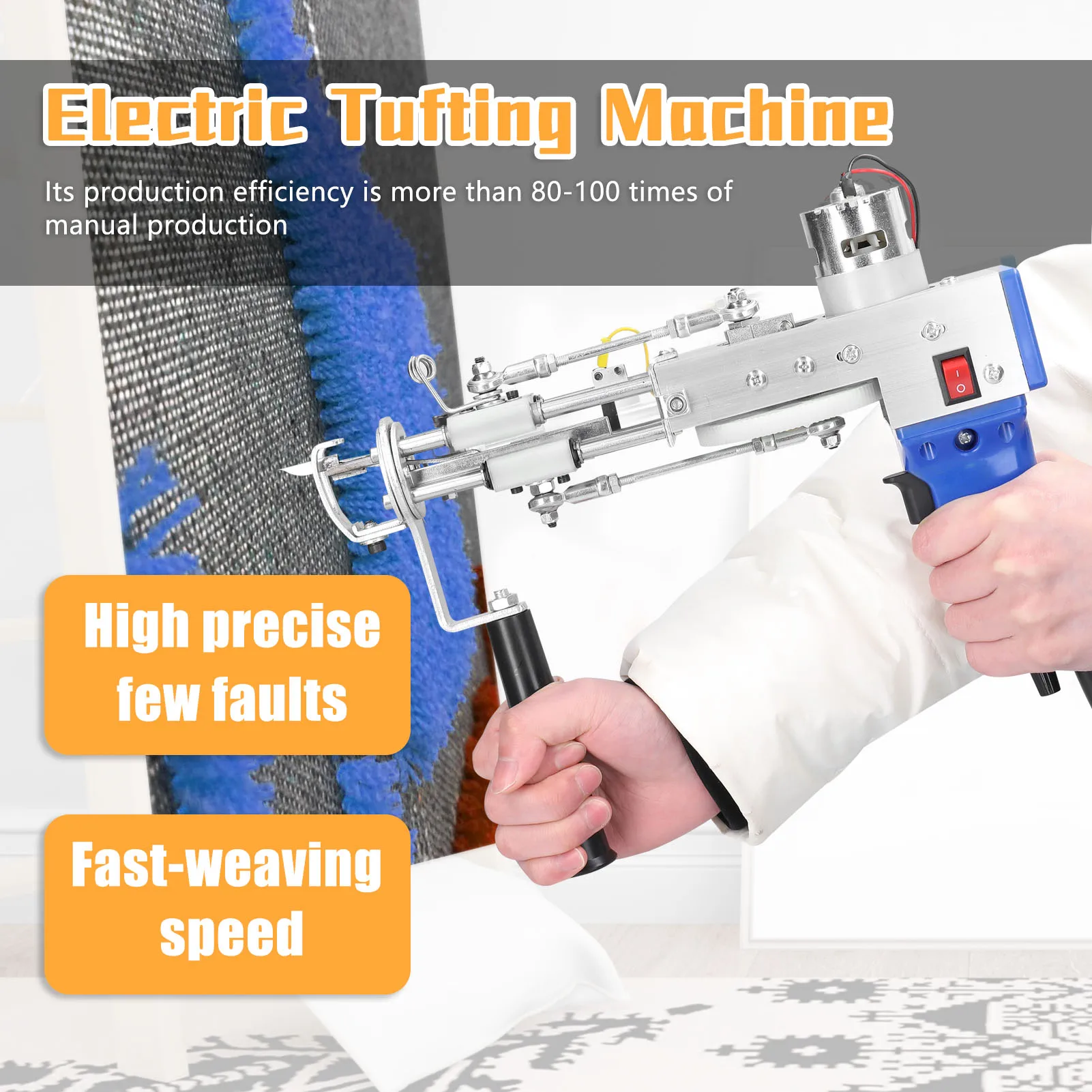 Electric Rug Carpet Tufting Weaving Machine Professional Flocking