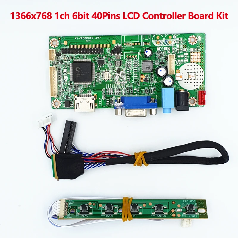 

1366x768 1920x108 0 плата контроллера ЖК-дисплея HDMI VGA Аудио ПК дисплей комплект для 11-15,6 дюймового ЖК-дисплея LTN133AT21 B156XW02 MG1561B01