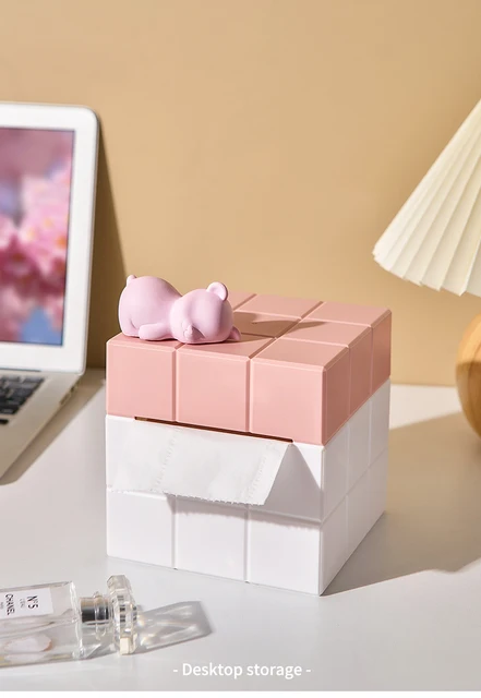 Boîte à mouchoirs créative Rubik's Cube, accessoires de décoration pour la  maison coréenne moderne, décoration de chambre de fille, serviettes en  papier, boîtes de rangement avec veds - AliExpress
